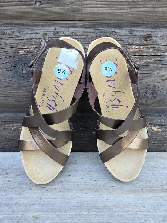 Blowfish Malibu Henrietta Y2K Boho Revival Platform Cork Wedge Sandals 8.5M - Picture 6 of 12